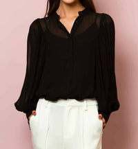 Jessie Liu - Chiffon Button Down Blouse