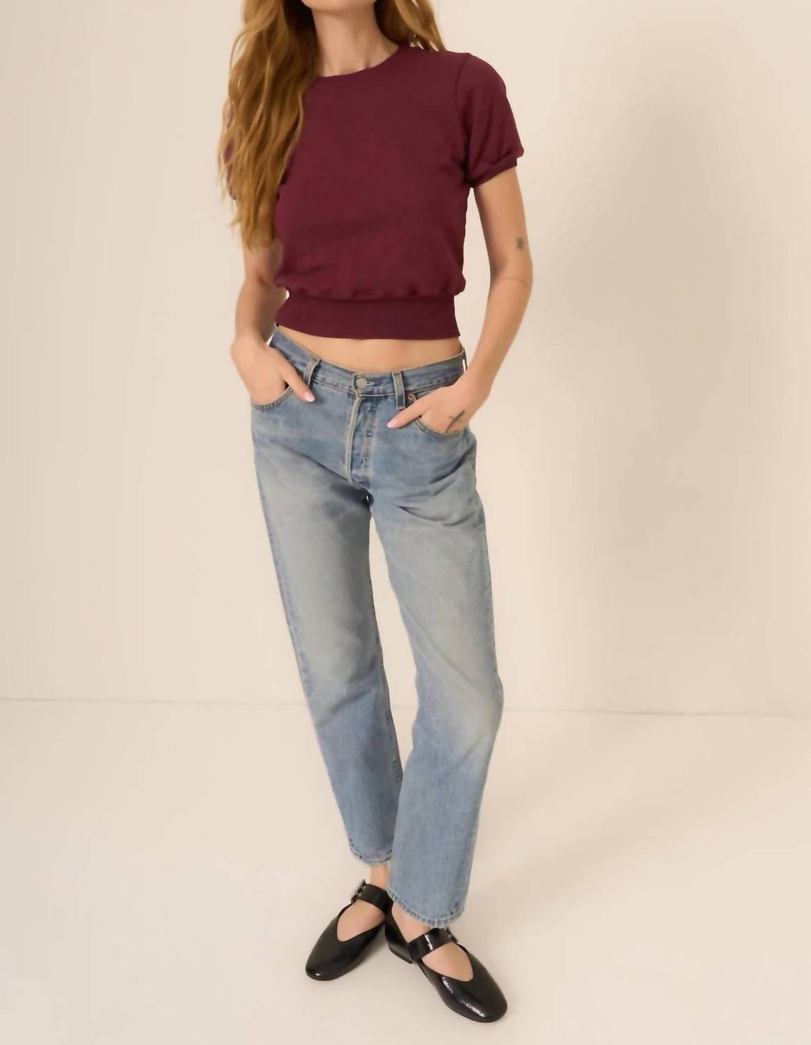 Project Social T - Women's Stay Awhile Short Sleeve Sweatshirt