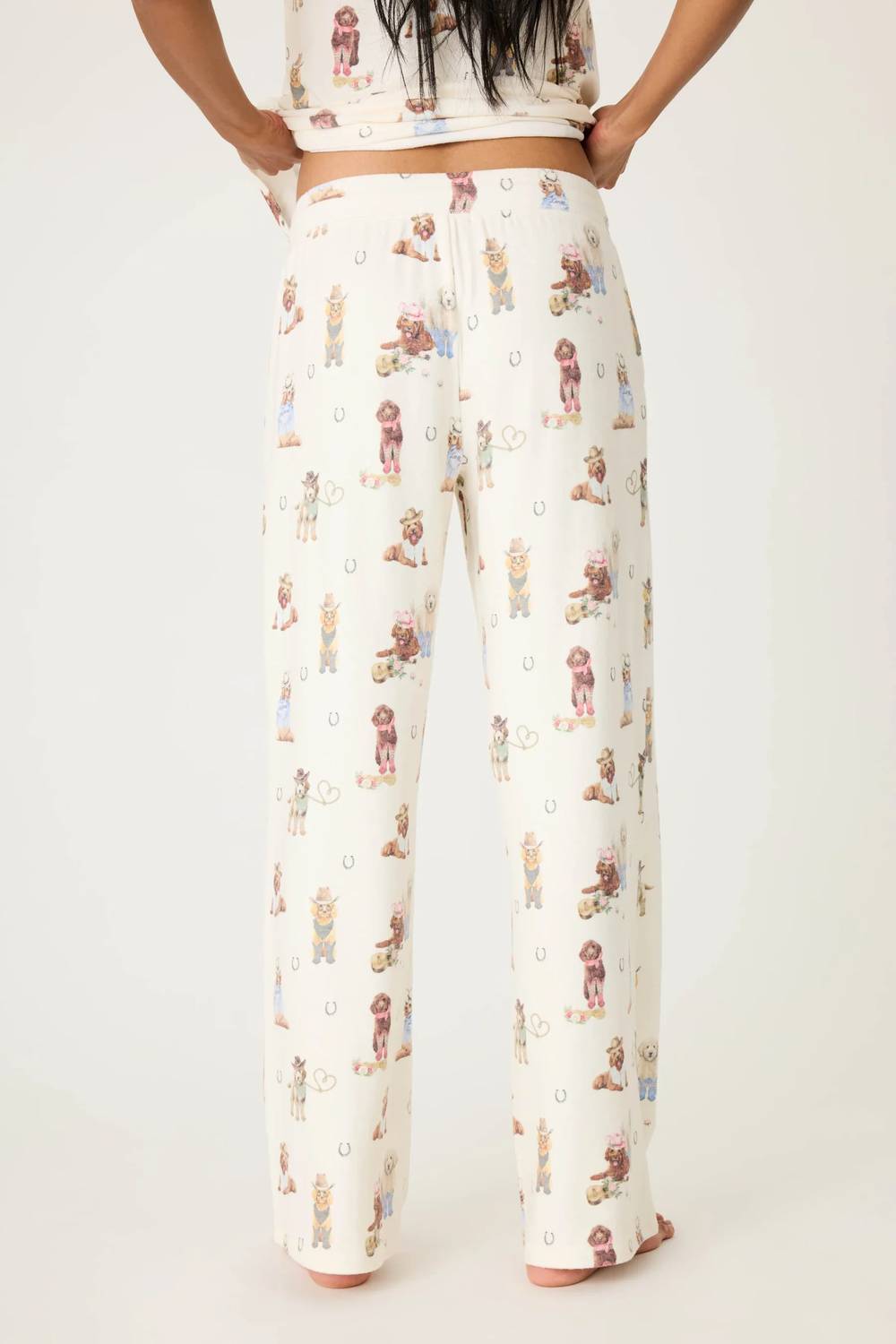 Pj Salvage - Women's Ruff On The Range Dog Print Open Leg Pant
