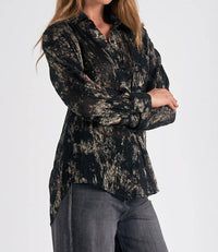 Elan - Shimmer Button Down Top