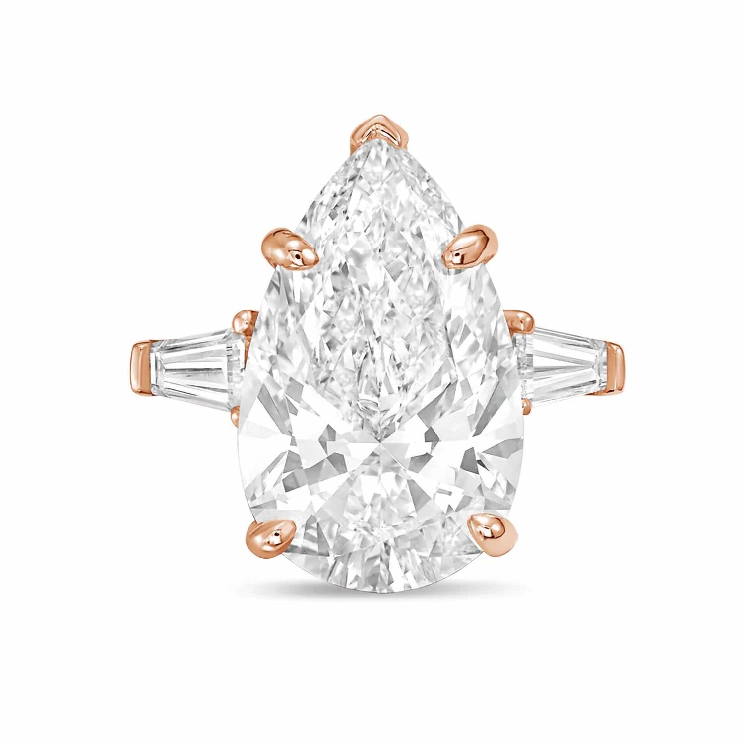 Diana M Jewels - Women's Pear Lab-Grown Diamond Ring (4.00 Ct) - Signature Plus