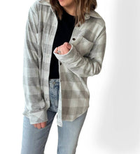 Panache - Soft Plaid Button Up Top
