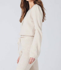 saltwater LUXE Gaines Sweater in cream - women's sweater - detail view