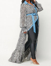 Illord Couture - Maxi Chiffon Cardigan Dress