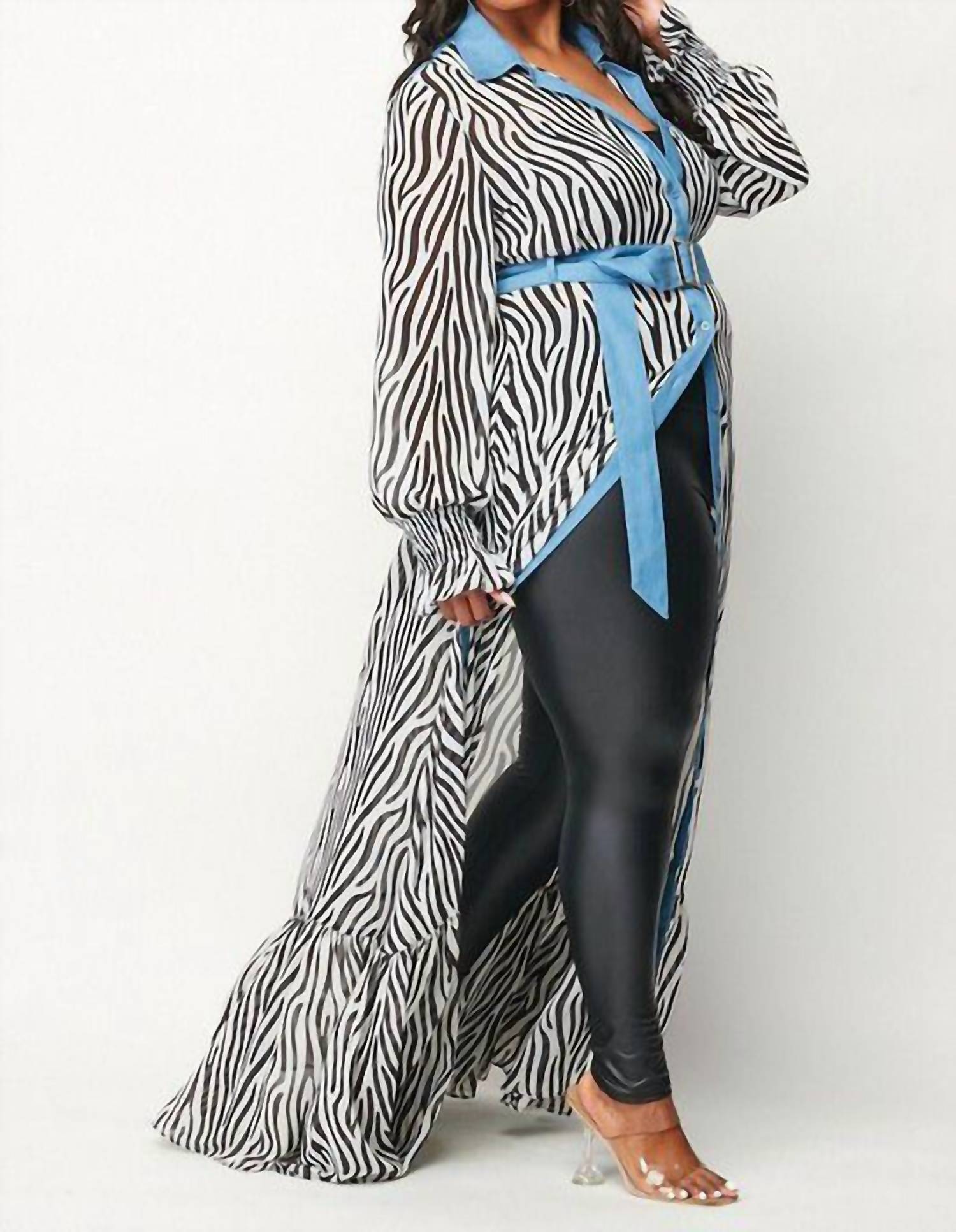Illord Couture - Maxi Chiffon Cardigan Dress