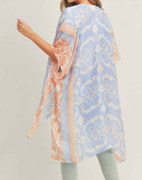 Anarchy Street - Boho Lightweight Abstract Striped Print Kimono Wrap