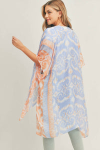 Anarchy Street - Boho Lightweight Abstract Striped Print Kimono Wrap