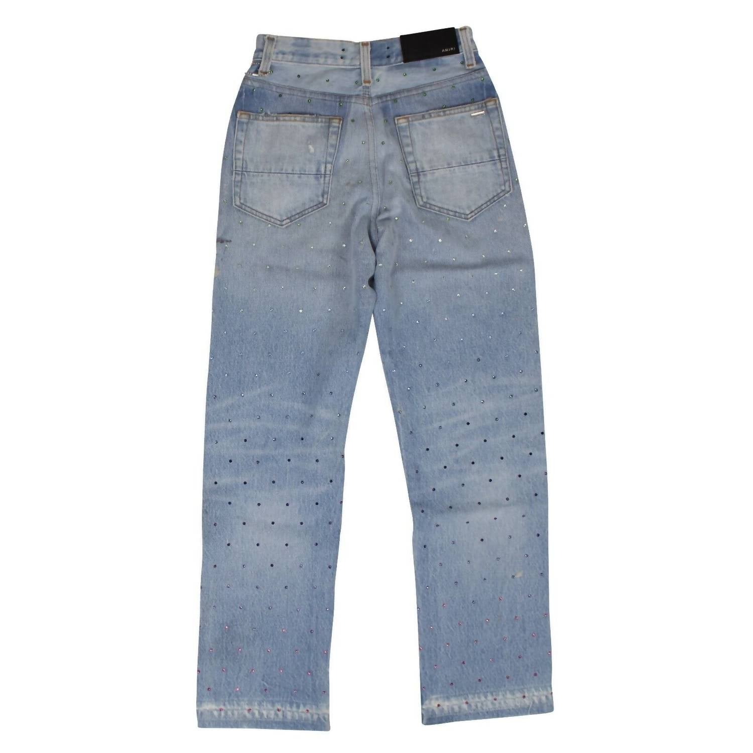 Amiri - Women's Gradient Crystal Recon Denim Jeans