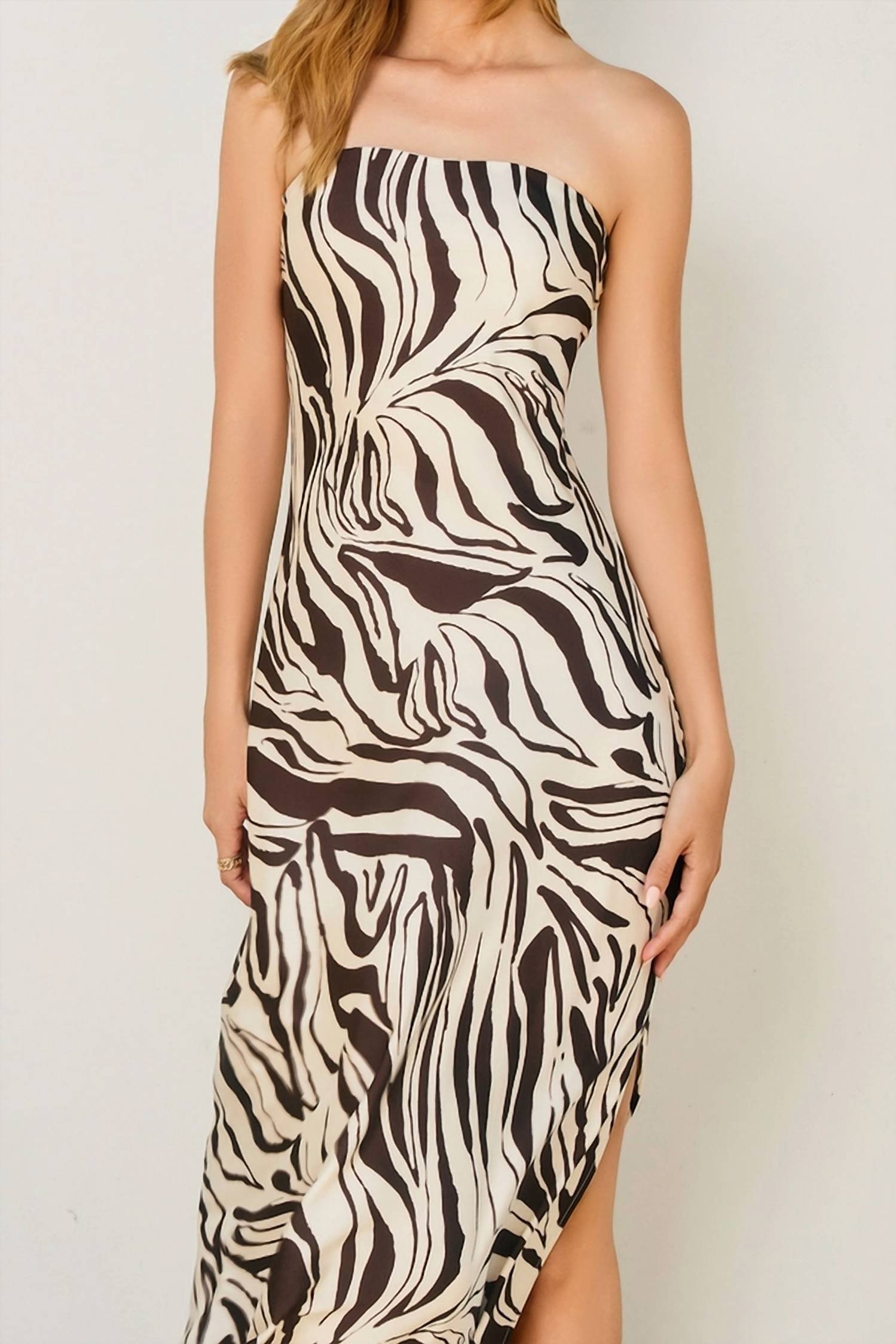Dress Forum - Animal Print Chiffon Maxi Dress