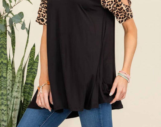 Celeste - Strappy Feeling Leopard Top - Plus