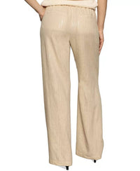 Sanctuary Coastal Pull On Wide Leg Pants in sand sequin stripe - women's pants - detail view
