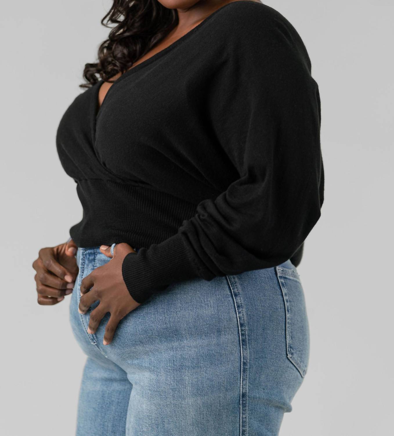 Bitte Kai Rand - Mullein Cotton Wrap Sweater - Plus Size