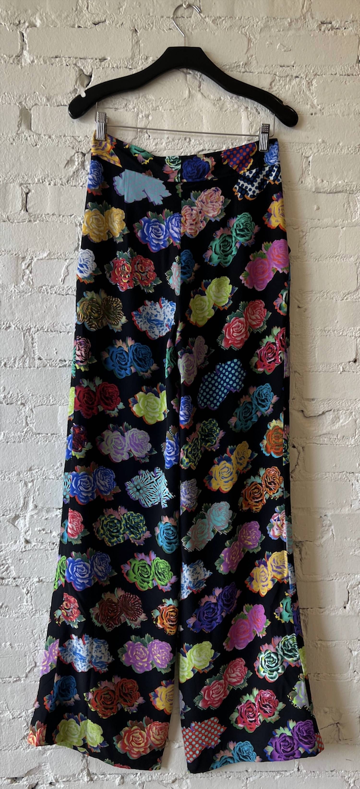 Libertine - Women's Punk Rock Flowers Wide Leg Pant