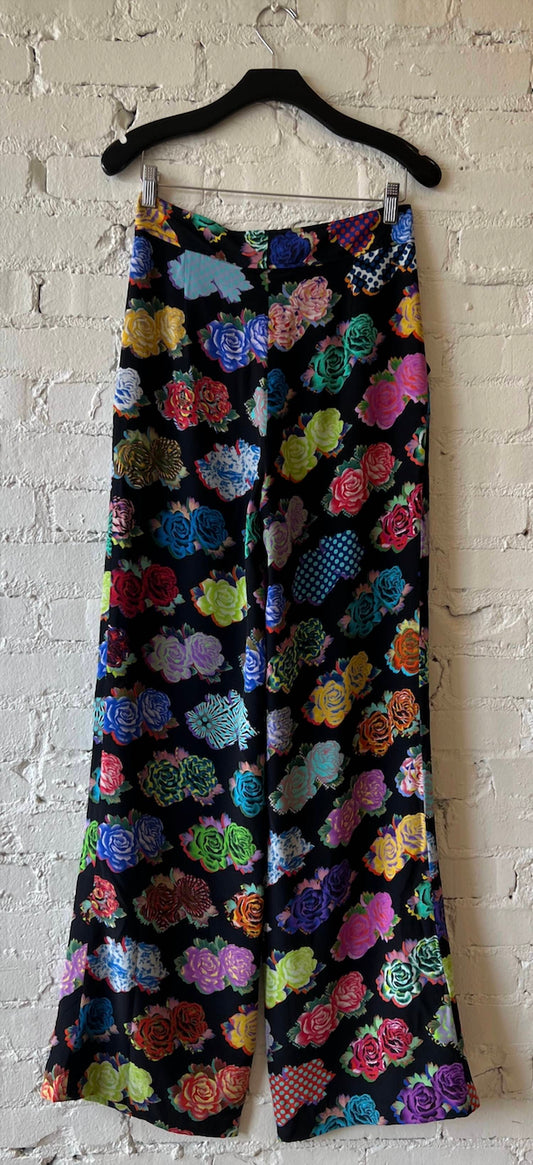 Libertine - Women's Punk Rock Flowers Wide Leg Pant