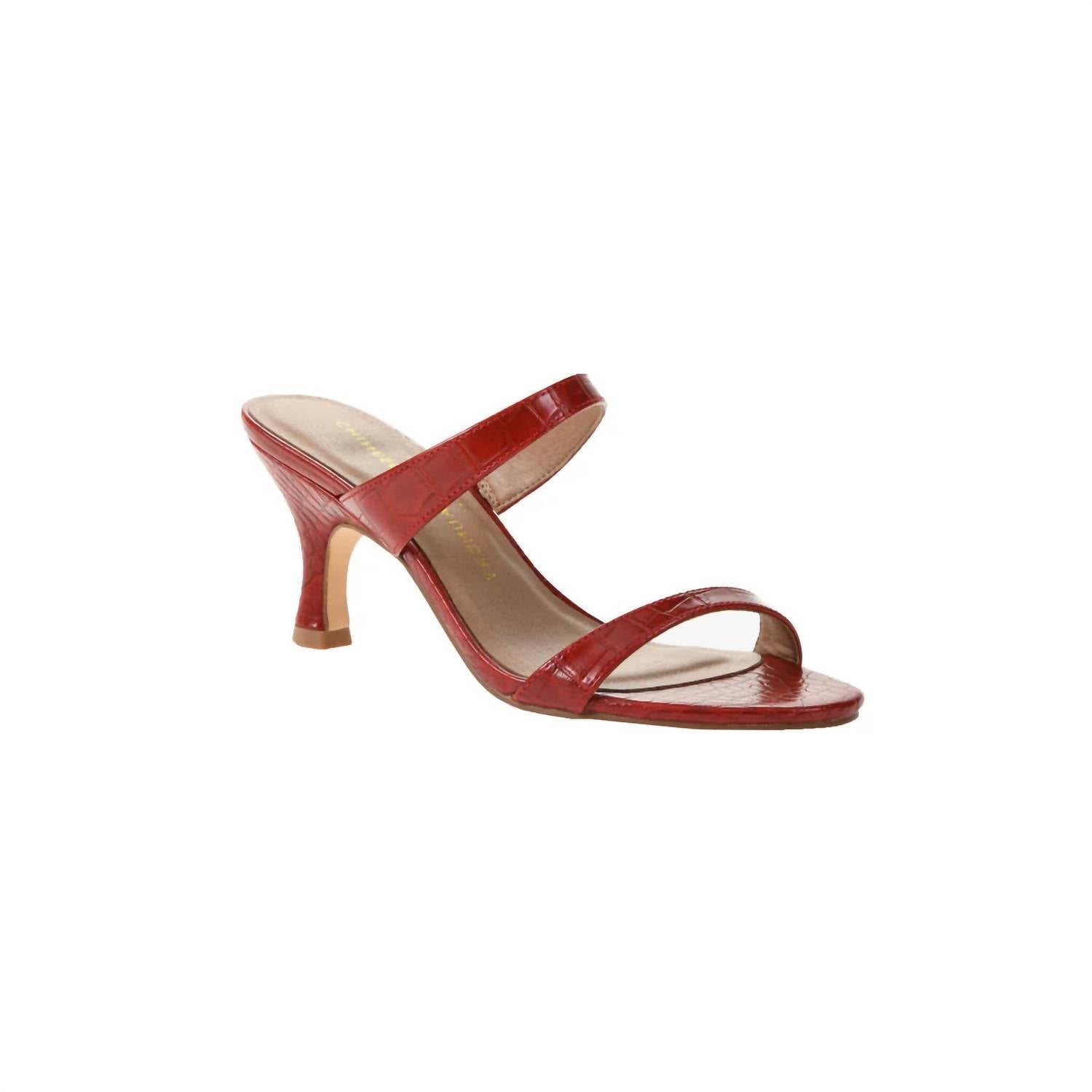 Chinese Laundry - Women's Yamila Cool Croc Low Heel Sandal