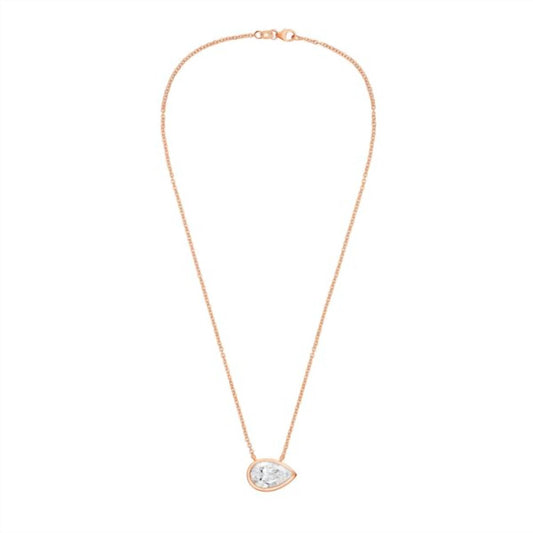 Diana M Jewels - Women's East West Pear Shape Bezel Pendant (6.00 Ct)