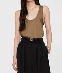ANINE BING Lea Tank Top in sepia - women's tank top