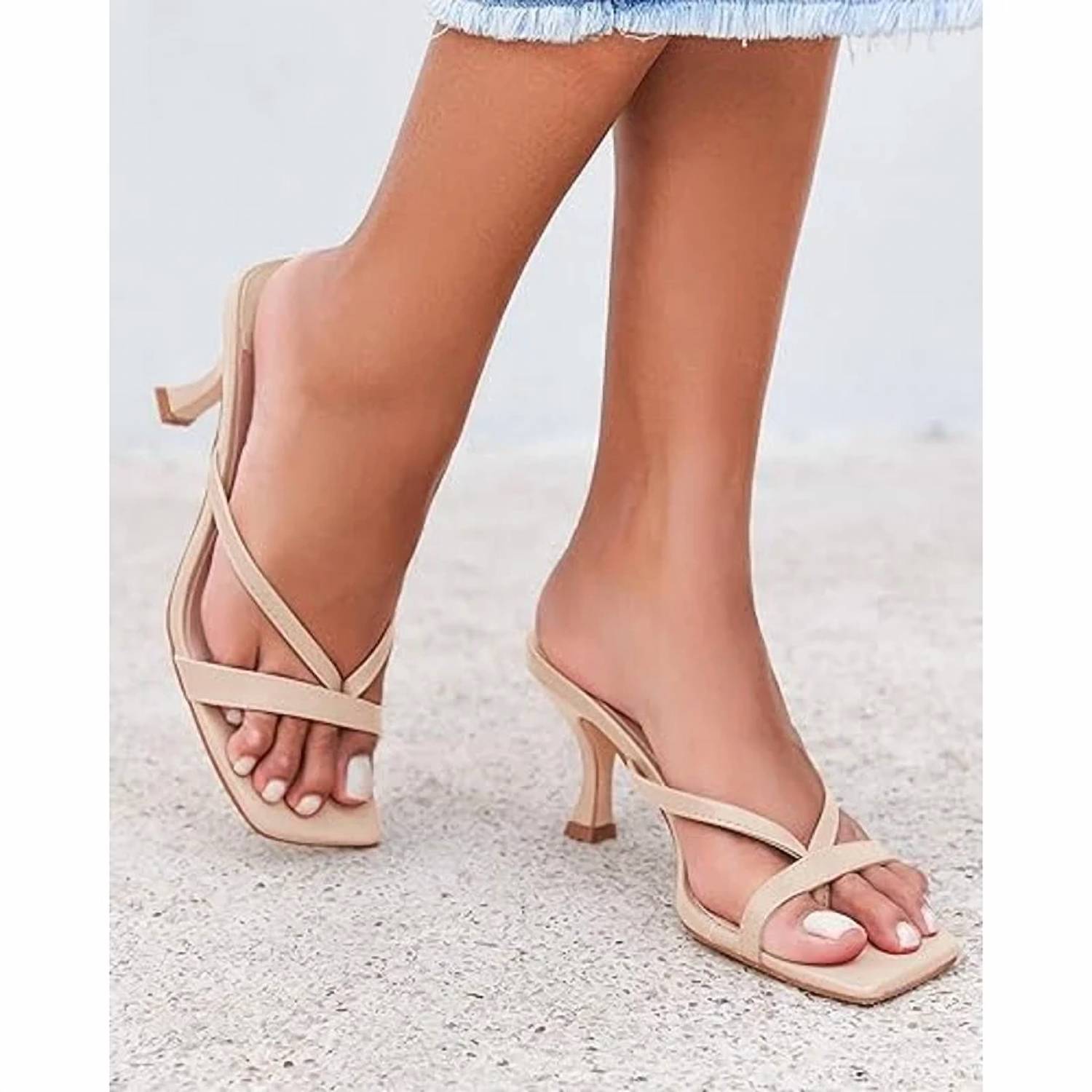 Ermonn - Women's Open Toe Thong Slide On Sandals