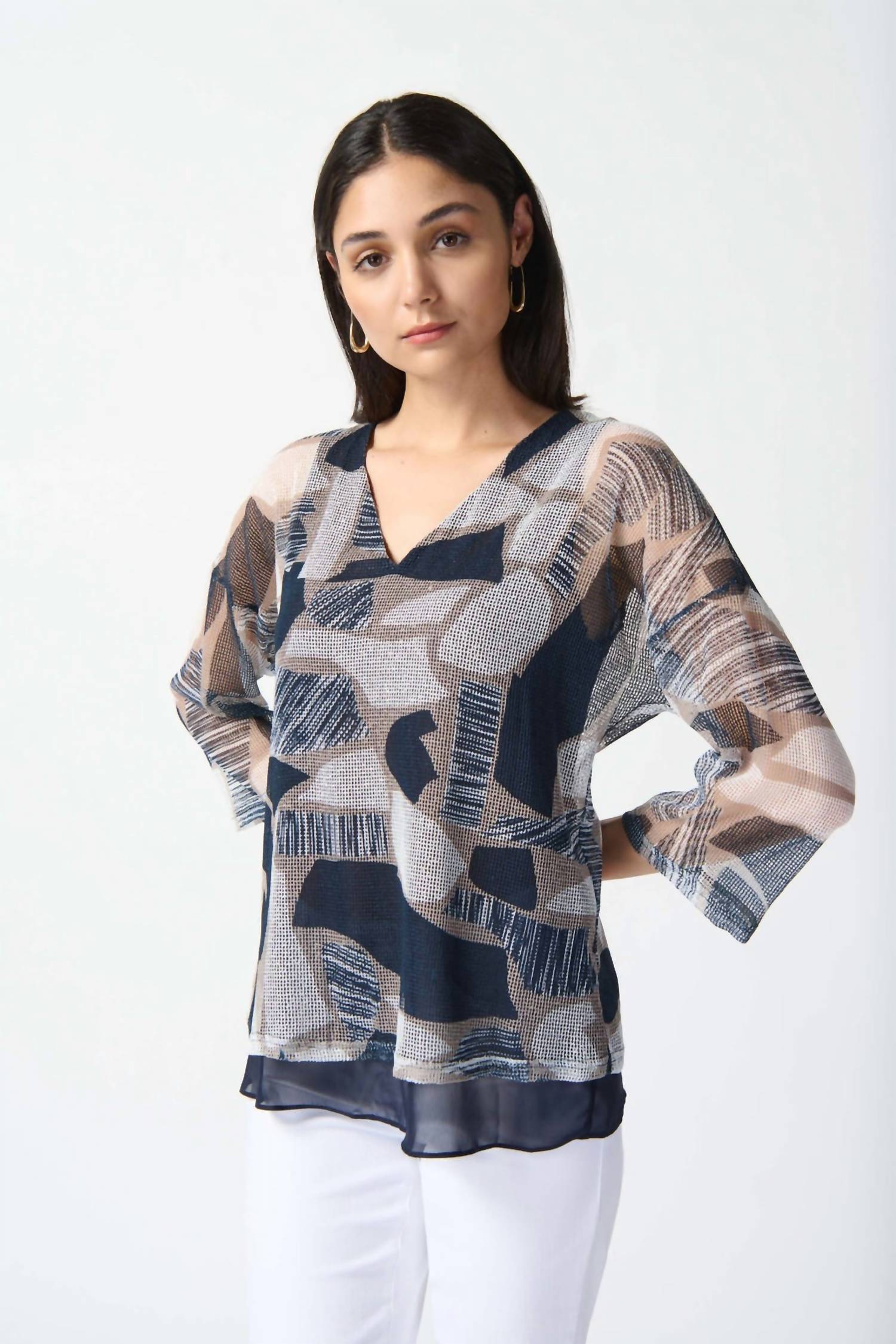 Joseph Ribkoff - Mesh Knit Sweater