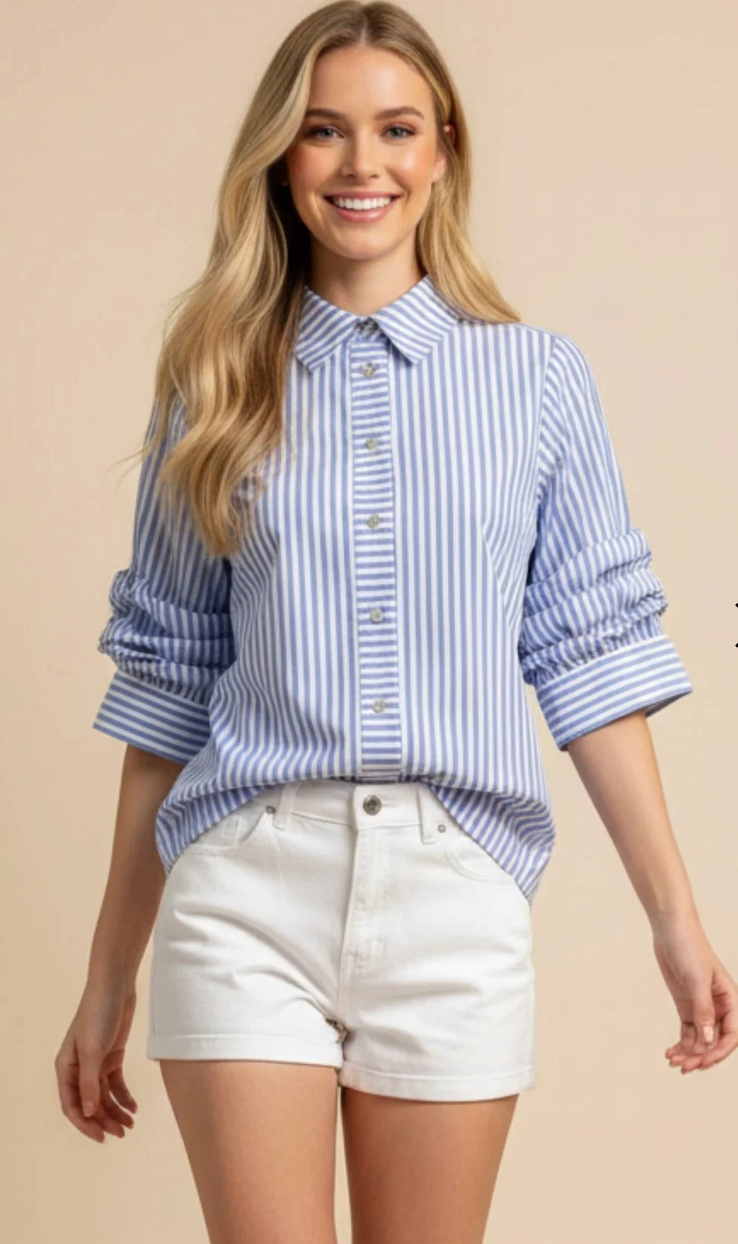Pinch - Button-down Stripe Top