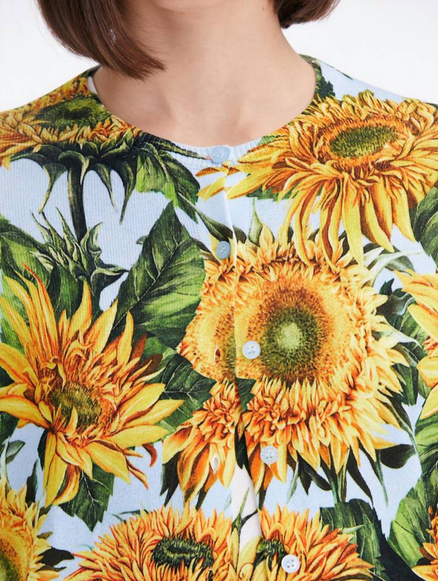 Oscar De La Renta - Sunflower Printed Cardigan