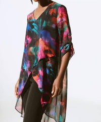 Joseph Ribkoff - Abstract Print High Low Chiffon Tunic
