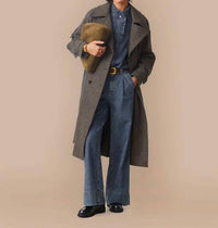 Suncoo Emo Wool Coat in choco - women's jacket