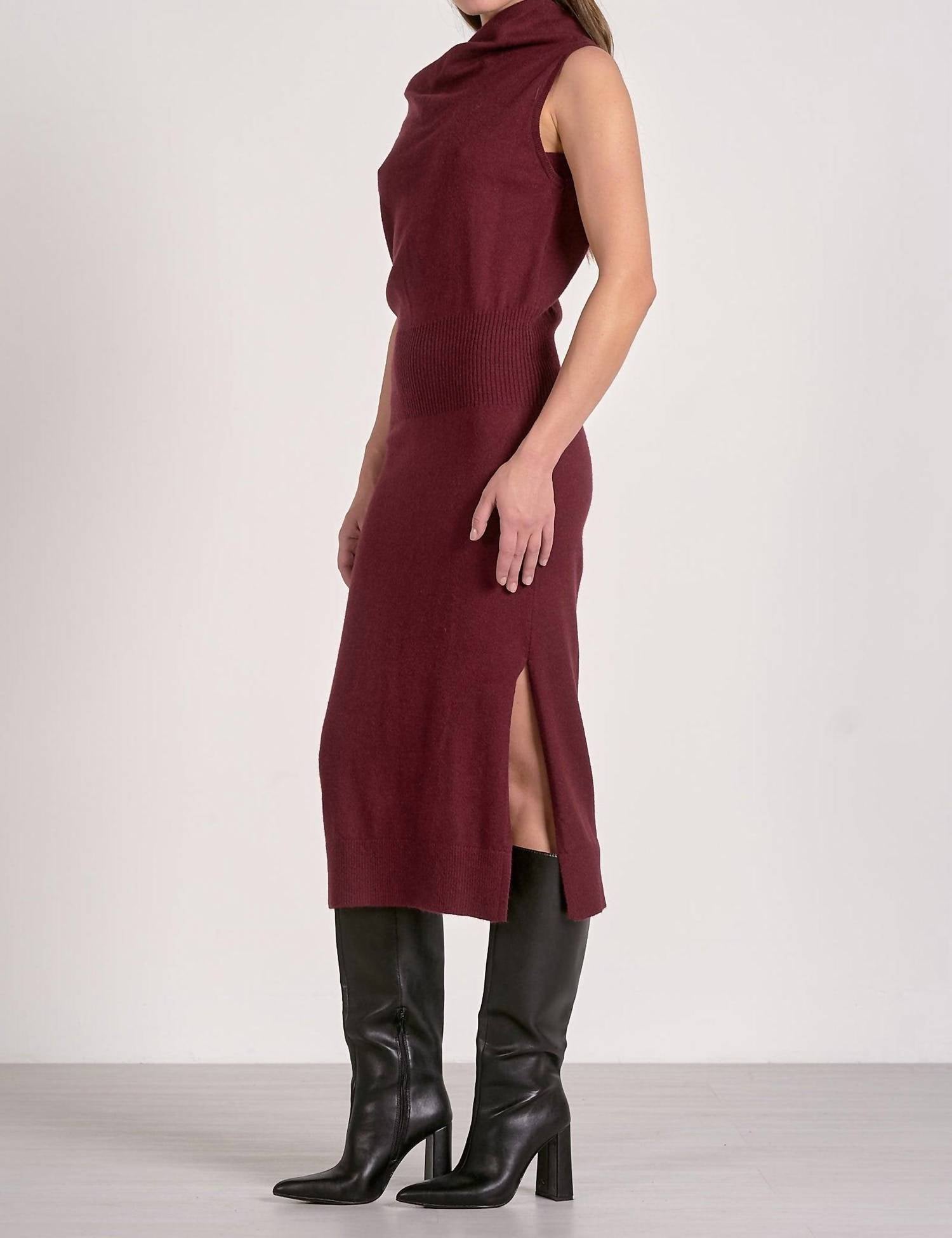 Elan - Off One Shoulder Midi Dress
