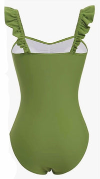Sweetkama - Ladies Ruffle One Piece Swimwear With Skirt Cover