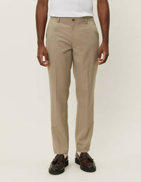 Les Deux Como Reg Solid Suit Pants in dark sand - men's pants