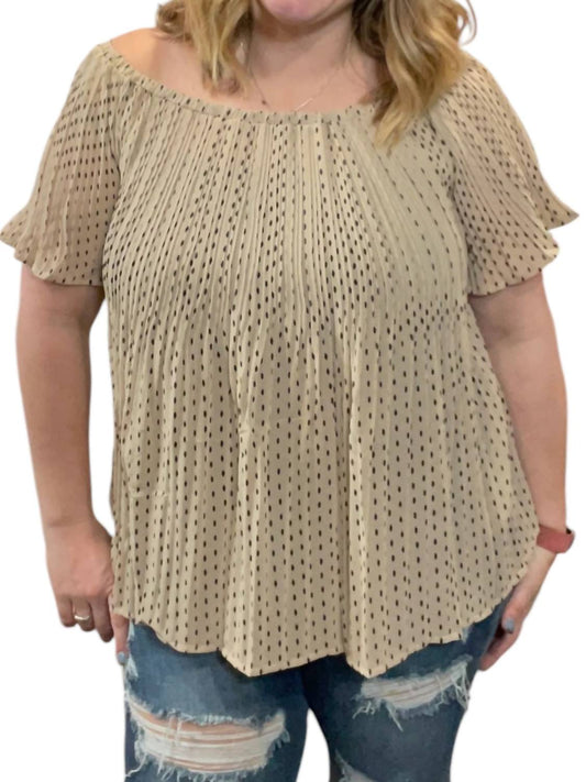 She + Sky - Woven Off The Shoulder Top