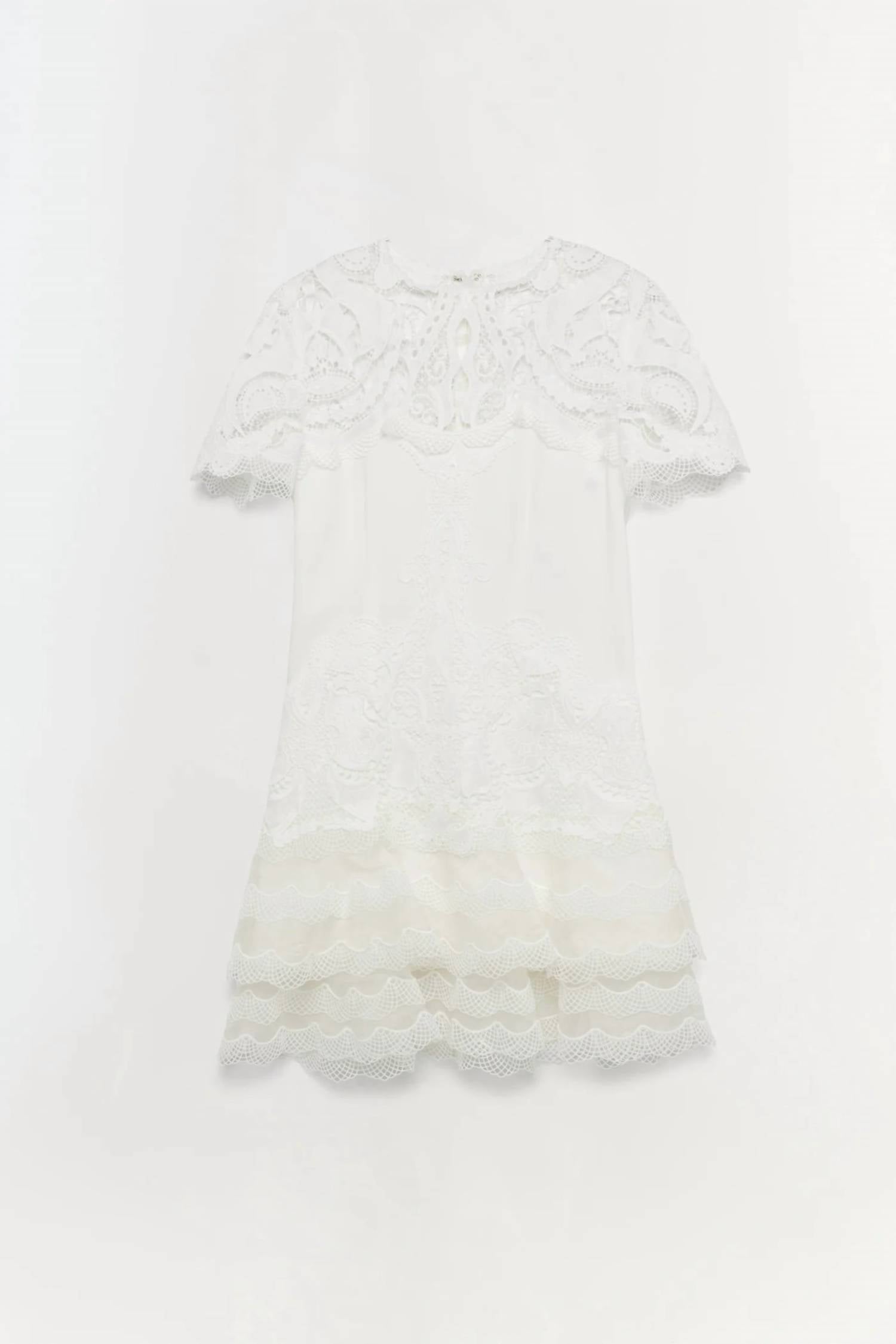 Simkhai - Signature Paislee Lace Cocktail Mini Dress