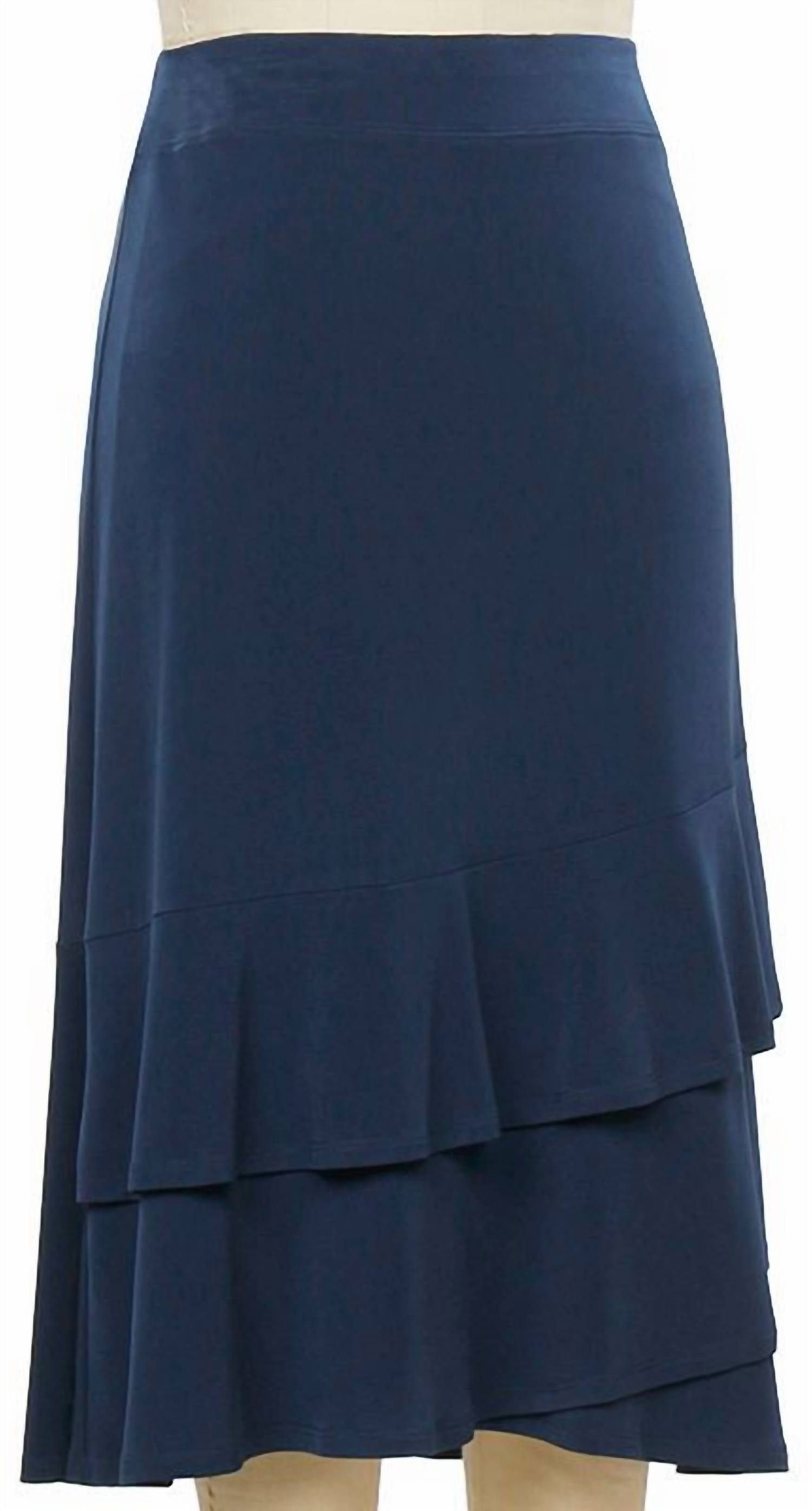 N Touch - Women's Fact Check Solid Ruff Skirt