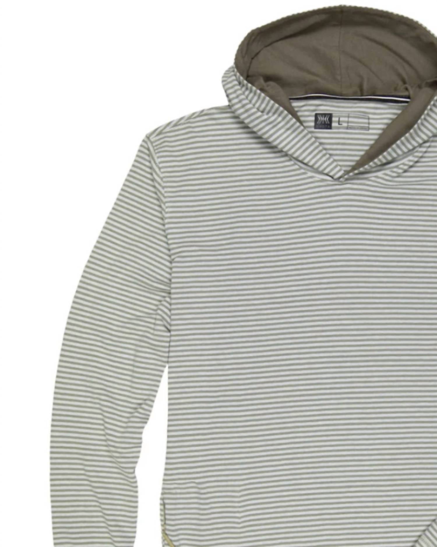 Dakota Grizzly Men's Collin Hoodie in moss - men's shirt - detail view