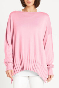 Planet By Lauren G. - Ribbed Boatneck Top