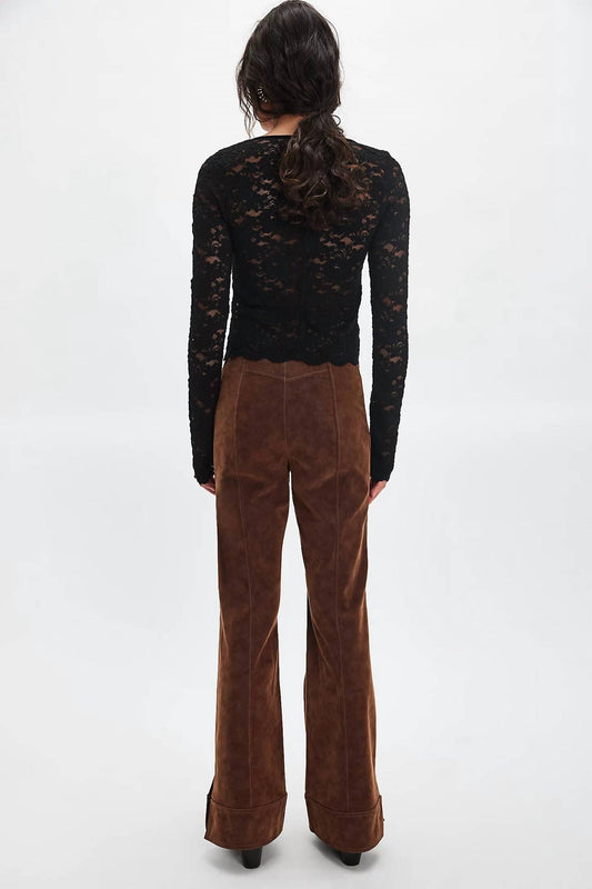 Free People - Vegan Suede Bootcut Pants