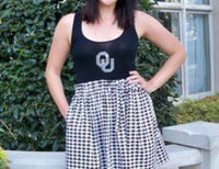 Gameday Couture - University of Oklahoma Logo Houndstooth Tank Dress