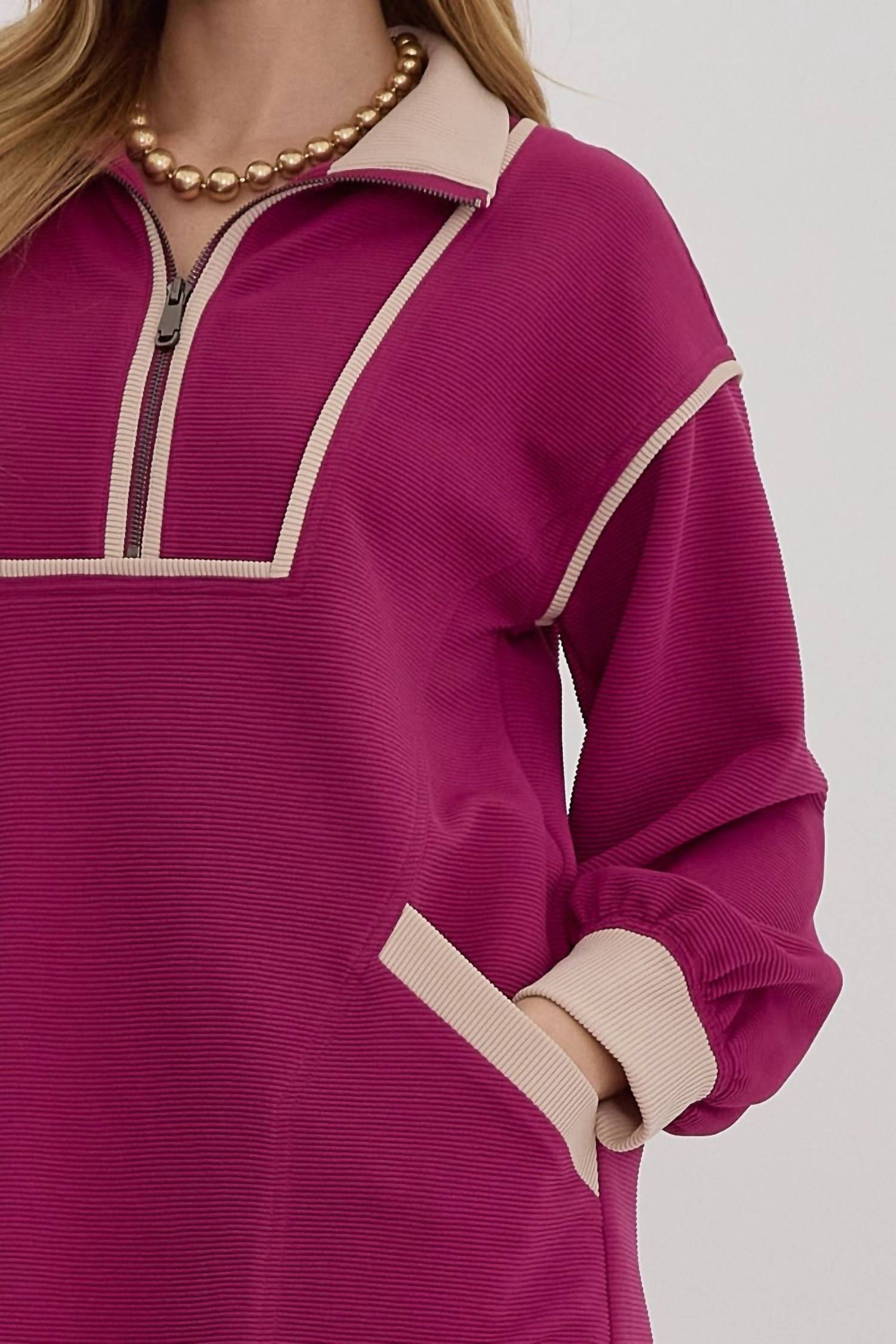 Entro - Long Sleeve Collared Dress