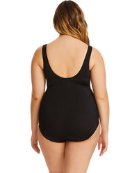 Longitude - Color Block One Piece Swimsuit - PLUS
