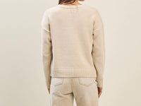 ABLE Bow Dog Sweater in beige - women's sweater - detail view