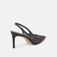 Dolce Vita Women's Kaye Crystal Heels in black mesh - women's heels - view 5