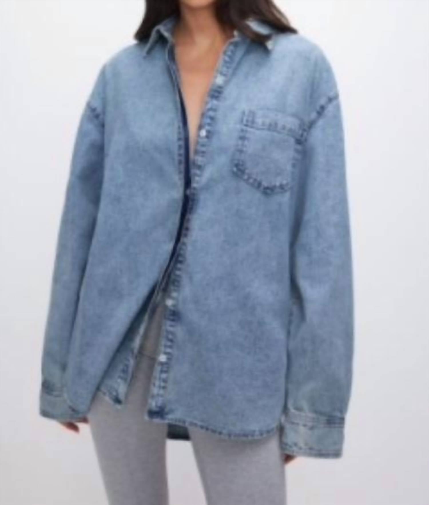 Good American - Women's Easy Denim Shirt