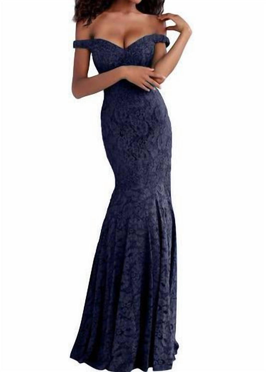 Jovani - Long Lace Mermaid Dress