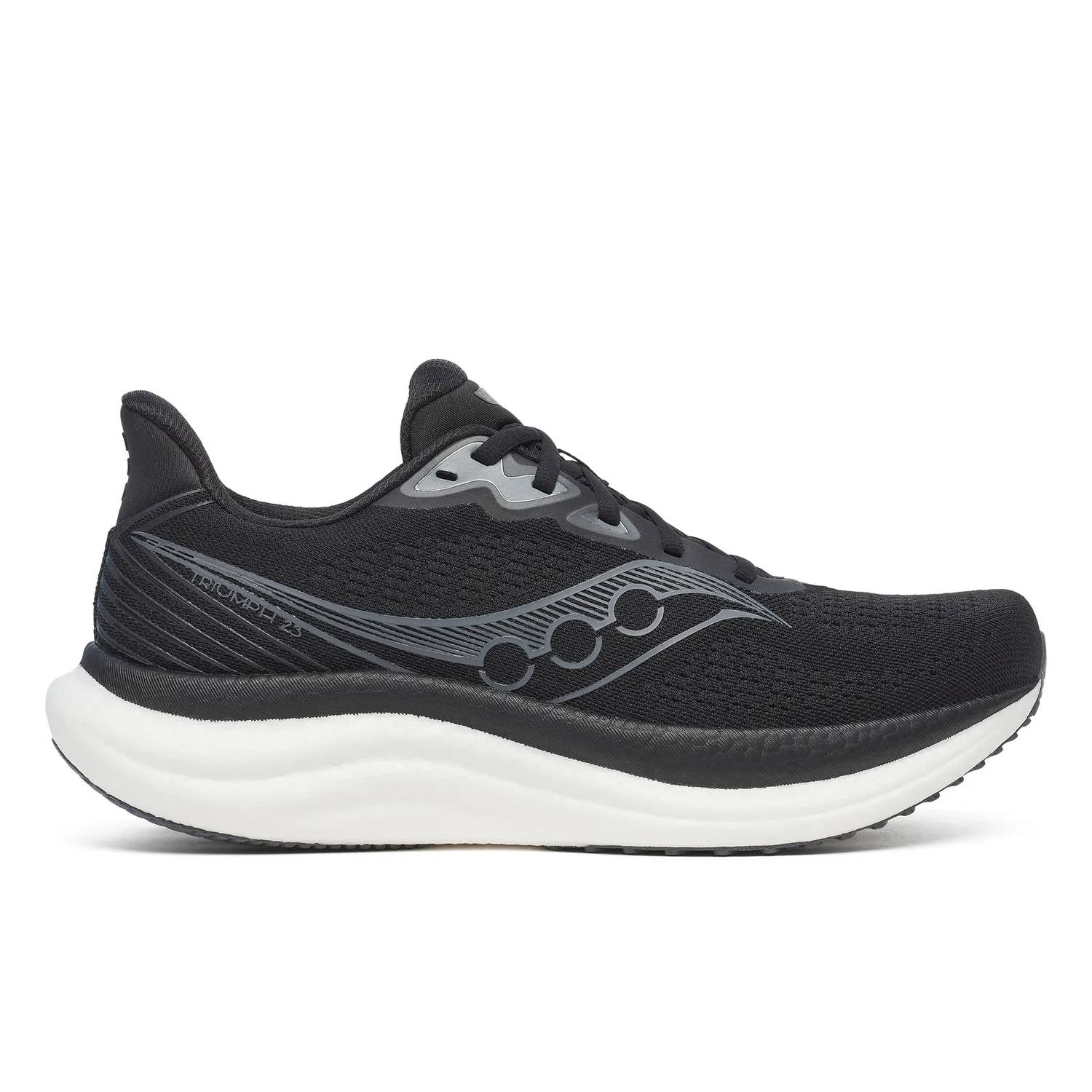 SAUCONY Men's Triumph 23 Running Shoes in black white 3 - men's shoe