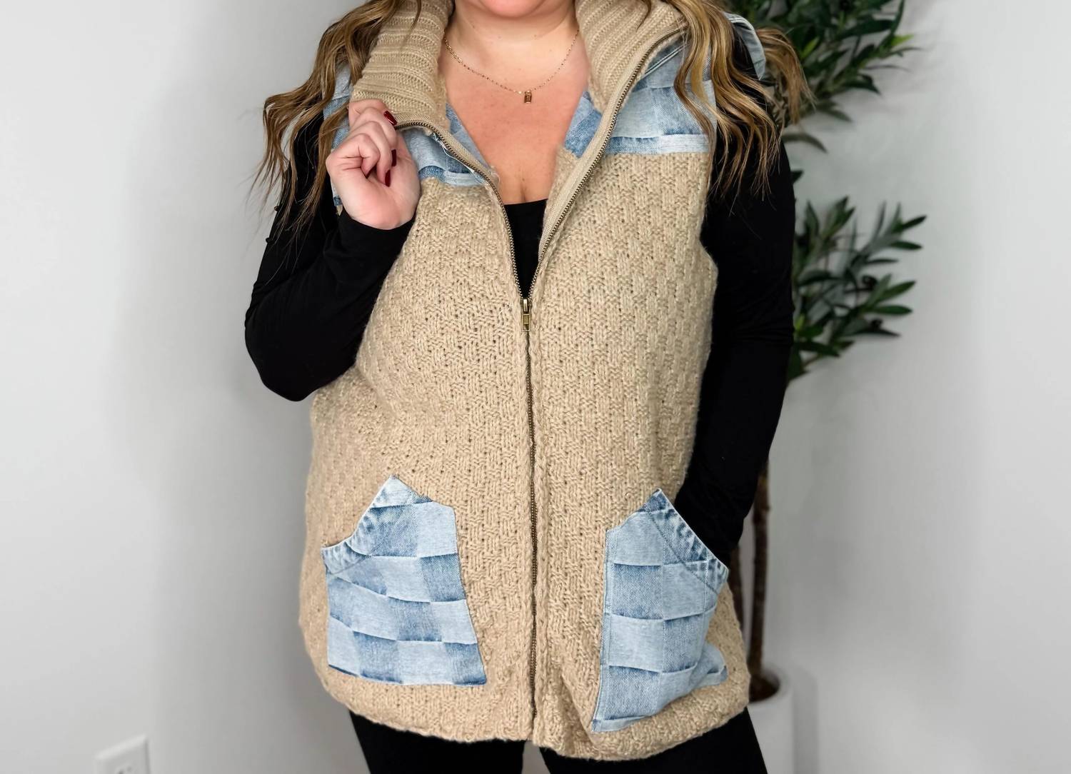 Bibi - Watch Out Knit Hooded Vest