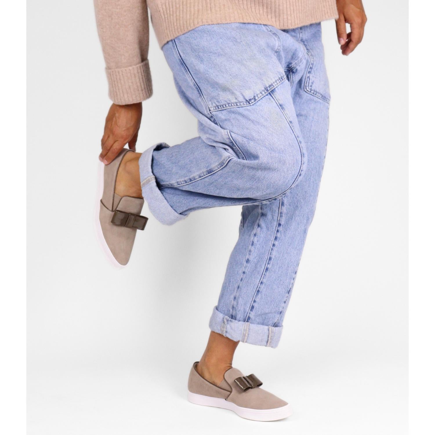 ALL BLACK Women's Tux Slip-on Sneakers in taupe - women's sneaker - view 7