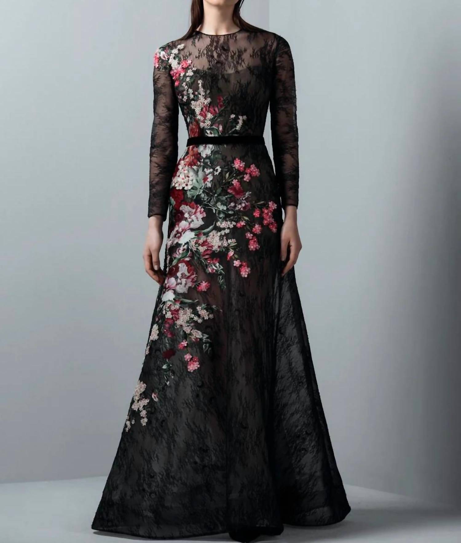 Saiid Kobeisy - Long-sleeved Maxi Evening Dress