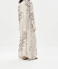Maria Cher Zarate Jinny Long Dress in ecru - women's dress - alternate view