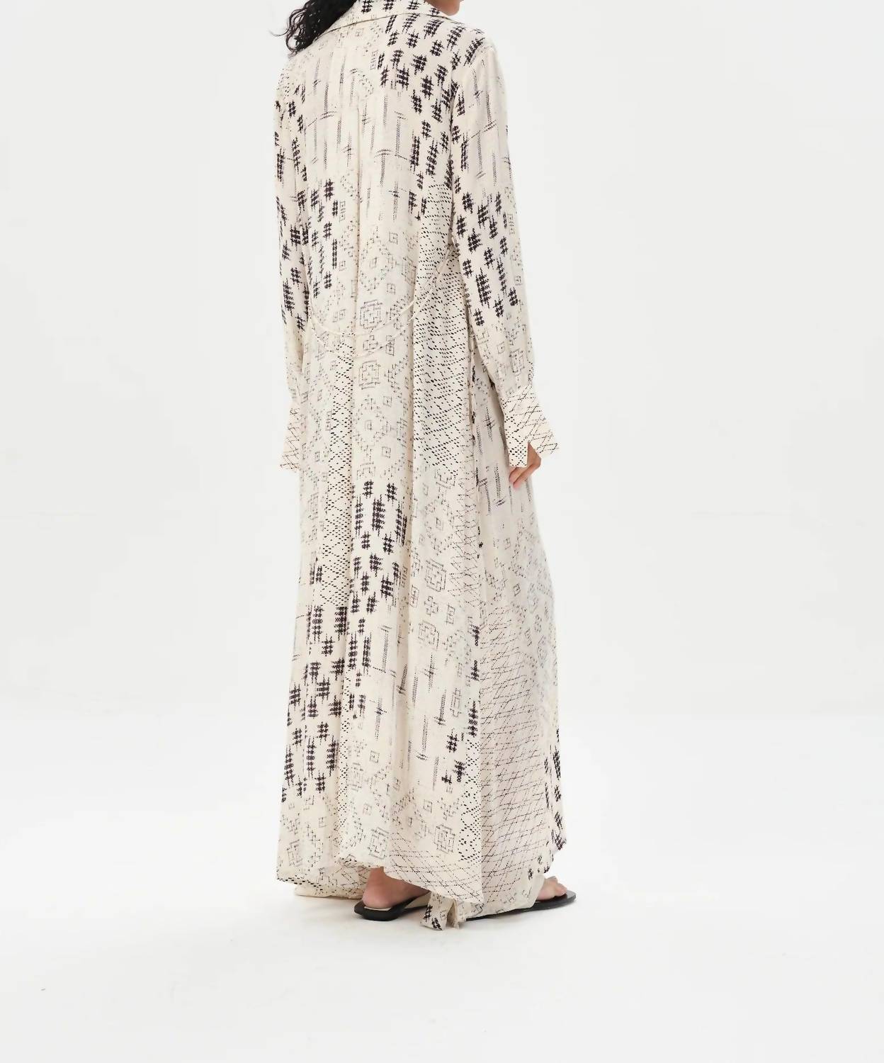 Maria Cher Zarate Jinny Long Dress in ecru - women's dress - alternate view