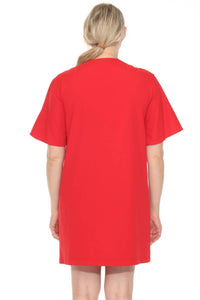 Joseph Ribkoff - Buttoned Shoulders Mini Shift Dress